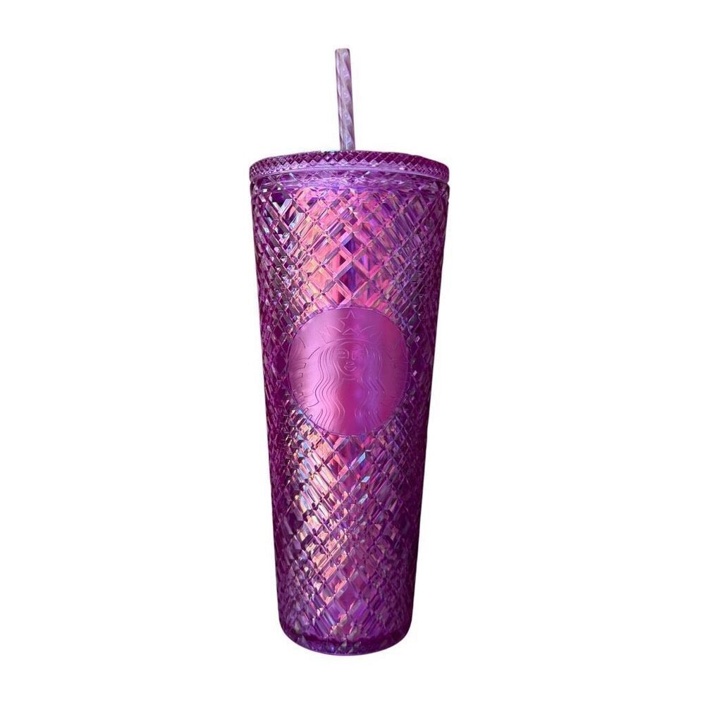 Starbucks 2023 Purple Pink Taffy Jeweled Venti Cold Cup Tumbler New